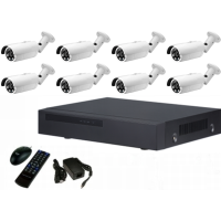 *8 channel IP NVR with POE + 8, IP Bullet Cameras