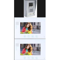* Classic 2-wire, surface mount video doorphone + 2, 7 inch colour intercom monitor