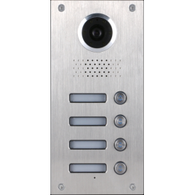 Classic 4-wire, surface mount video doorphone for 4 apartments