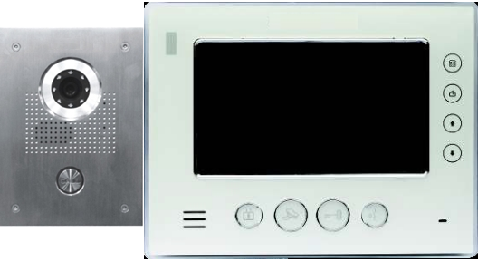 Classic IP intercom system with video doorphone + video monitor