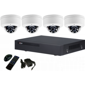 4 channel IP NVR with POE + 4, IP Dome Camera