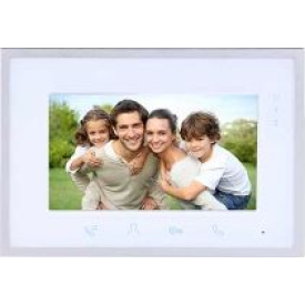 Classic 2-wire, 7 inch colour monitor with white surround & memory