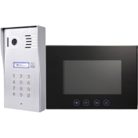 *Video doorbell with inbuilt keypad + colour monitor in black case 