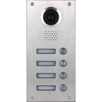 *Classic 4-wire, surface mount video doorphone for 4 apartments