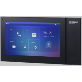 Dahua IP Video Intercom Monitor with 7 inch colour touch screen and black surround