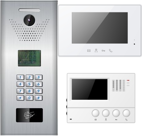 video doorphone + video monitors for apartments