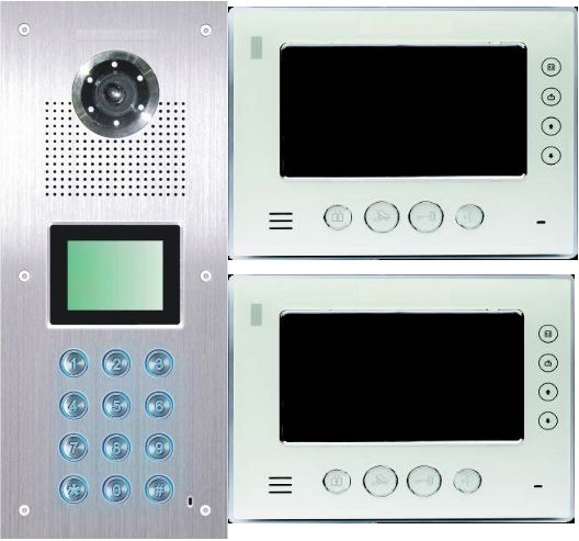 video doorphone + video monitors for apartments
