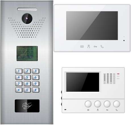 video doorbell + video monitors for apartments